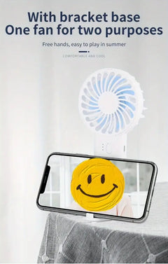 1PC Portable USB Neck Fan - Handheld & Desktop Use