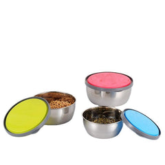 Three-Piece Round Food Sample Box with Airtight Lid