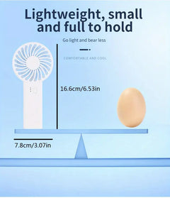 1PC Portable USB Neck Fan - Handheld & Desktop Use