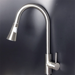 Stainless Steel Rotating Pull-Down Faucet