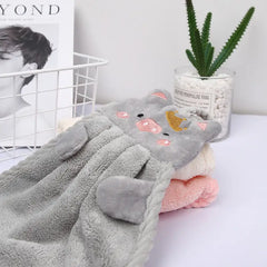 Thickened Hanging Towel - Cute Pig Design for Kitchen/Bathroom