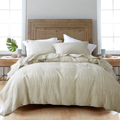Pure Linen Duvet Cover and Pillowcase Set (3 Pieces)