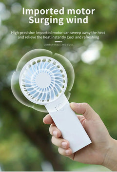 1PC Portable USB Neck Fan - Handheld & Desktop Use