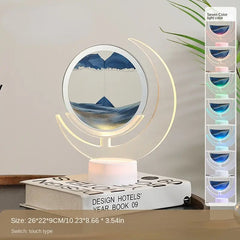 Moving Sand Art Table Lamp - 3D Moon Night Light