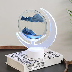 Moving Sand Art Table Lamp - 3D Moon Night Light