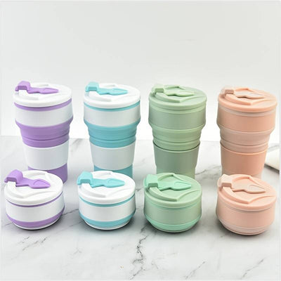 11.8oz Silicone Folding Portable Travel Cup