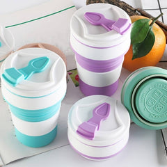 11.8oz Silicone Folding Portable Travel Cup