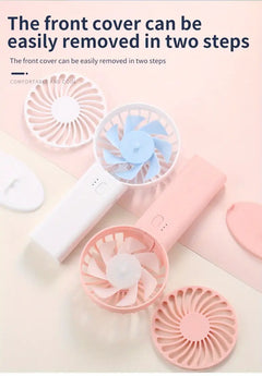 1PC Portable USB Neck Fan - Handheld & Desktop Use