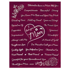 I Love You Mom Microfiber Print Blanket (1pc)