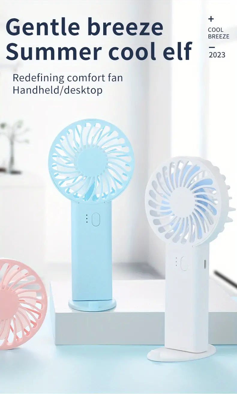 1PC Portable USB Neck Fan - Handheld & Desktop Use