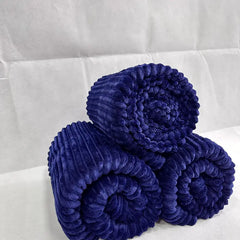 Cozy Lightweight Blue Flannel Blanket for Travel & Home