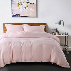 Pure Linen Duvet Cover and Pillowcase Set (3 Pieces)