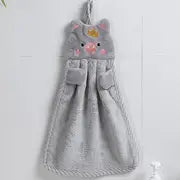 Thickened Hanging Towel - Cute Pig Design for Kitchen/Bathroom