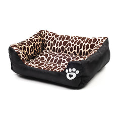 Pet Cotton Bed with Animal Print for Small Dogs