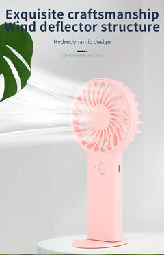1PC Portable USB Neck Fan - Handheld & Desktop Use