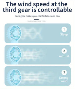 1PC Portable USB Neck Fan - Handheld & Desktop Use