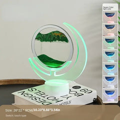 Moving Sand Art Table Lamp - 3D Moon Night Light