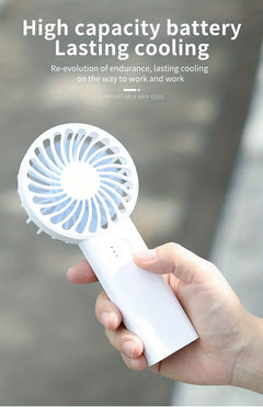 1PC Portable USB Neck Fan - Handheld & Desktop Use