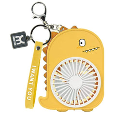 Dinosaur Mini Keychain Fan with USB Rechargeable Battery