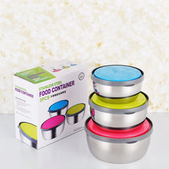 Three-Piece Round Food Sample Box with Airtight Lid