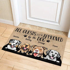 Cartoon Dog Design Velvet Absorbent Door Mat