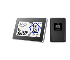 Touchscreen Thermometer & Hygrometer for Outdoors