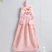 Thickened Hanging Towel - Cute Pig Design for Kitchen/Bathroom
