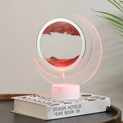 Moving Sand Art Table Lamp - 3D Moon Night Light
